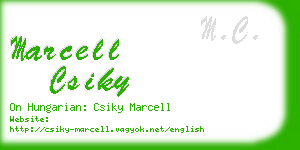 marcell csiky business card